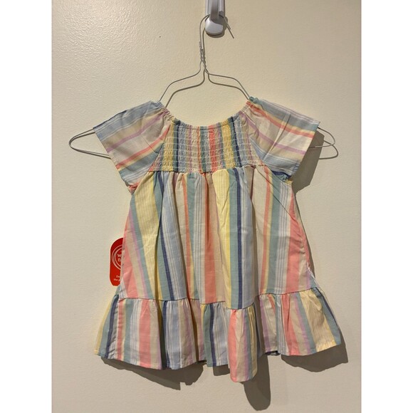 NWT Wonder Nation Pastel Stripe Dress - 18M - Picture 2 of 3